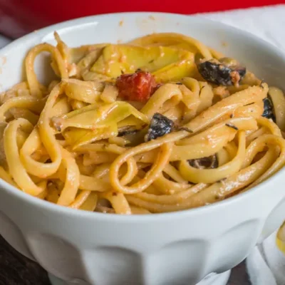 Mediterranean Pasta With Fire Roasted