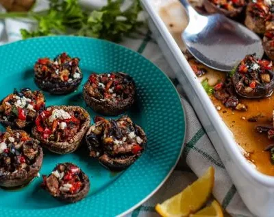 Mediterranean Stuffed Mushrooms