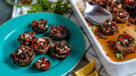 Mediterranean Stuffed Mushrooms