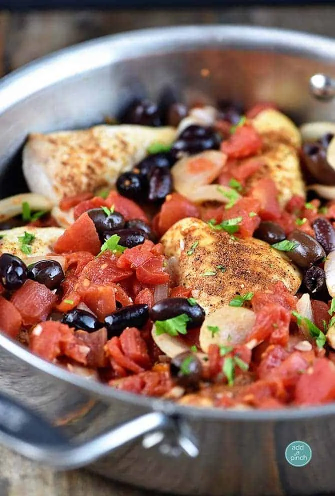 Mediterranean-Style Chicken with Tomatoes and Olives