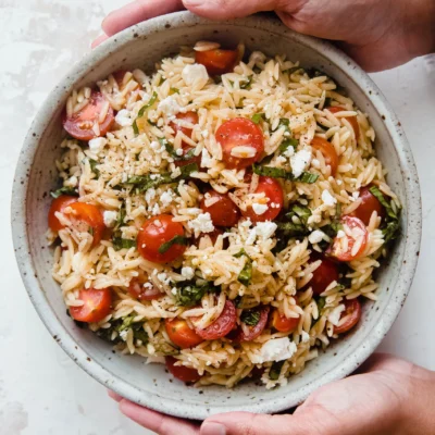 Mediterranean Tomato Basil Orzo Salad Recipe