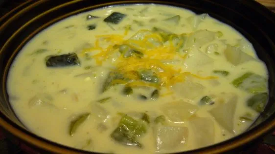 Merms Potato Cheese Soup With Green Chilies