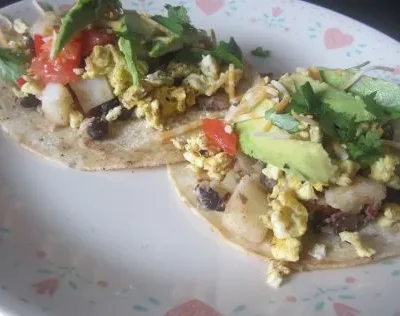 Mexican Breakfast Tostadas With