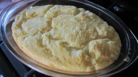 Mexican Cheese Grits Souffle