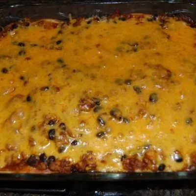 Mexican Ground Beef Tortilla Layer Casserole