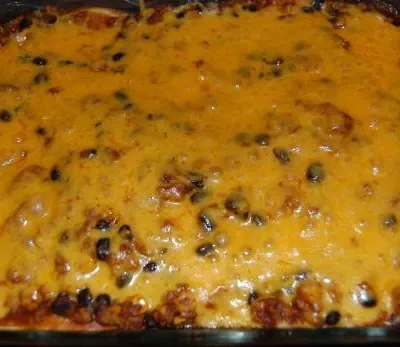 Mexican Ground Beef Tortilla Layer Casserole