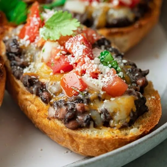 Mexican Molletes Appetizer