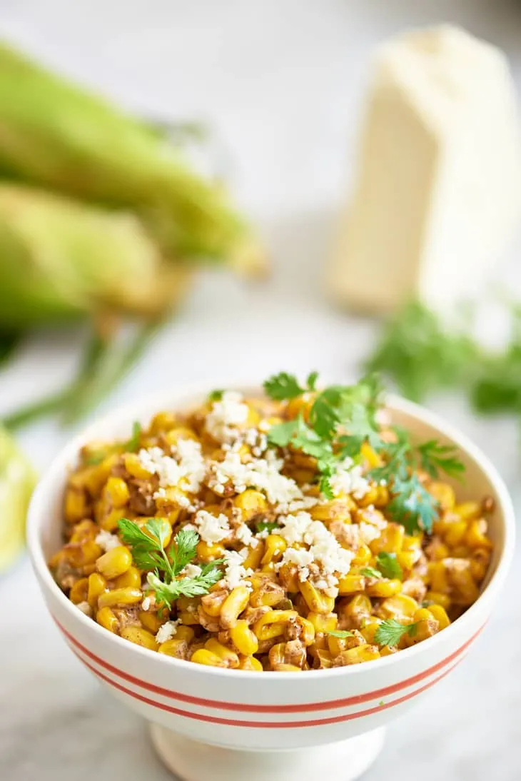 Mexican-Style Warm Street Corn Salad Recipe