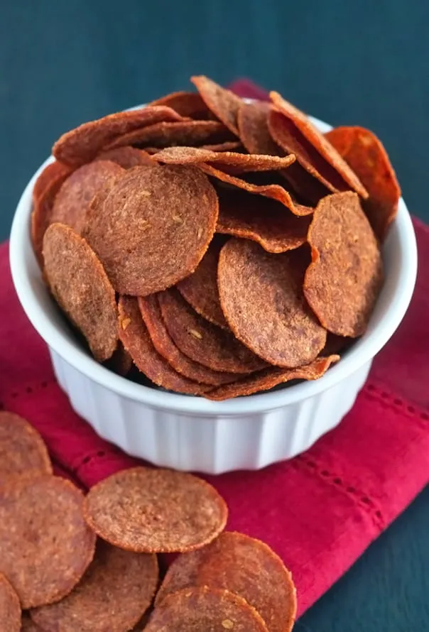 Microwave Pepperoni Chips