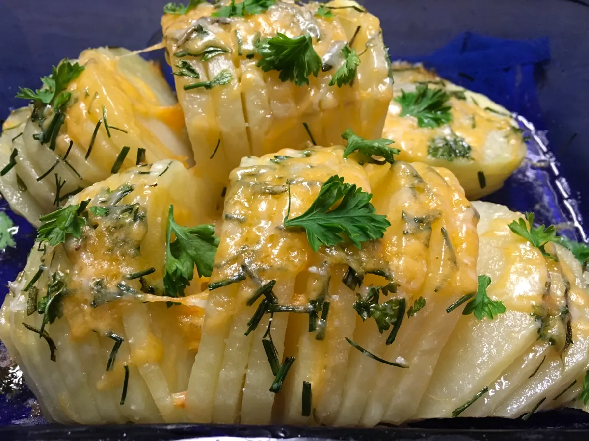 Microwave Sliced Baked Potatoes