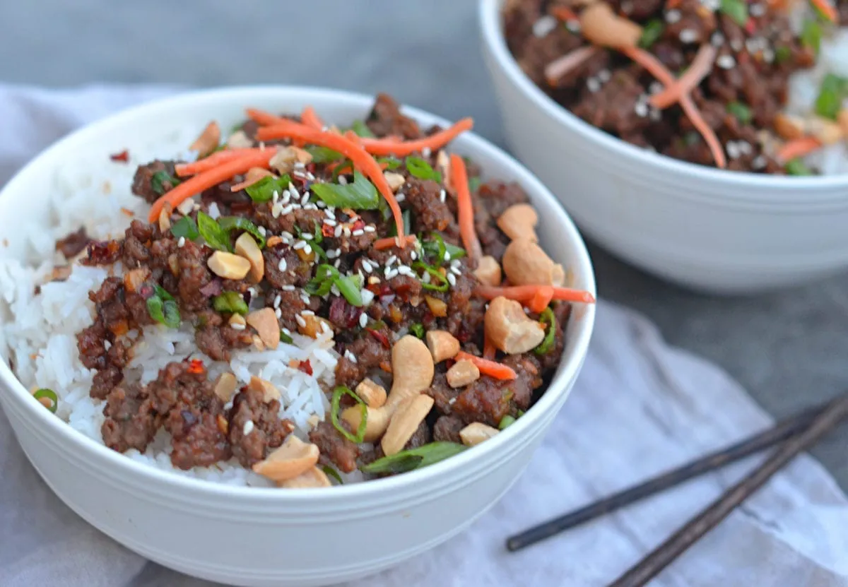 Minced Lamb With Ginger, Hoisin, And Green