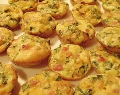 Mini Frittatas With Ham &Amp; Cheese