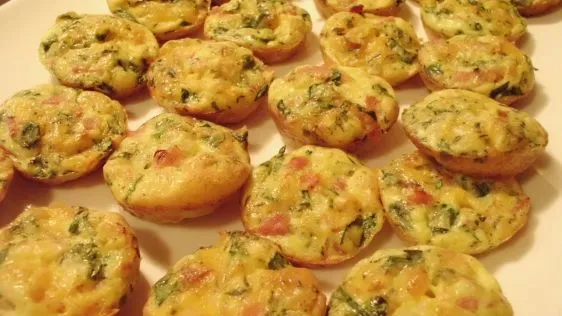 Mini Frittatas With Ham & Cheese