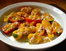 Mini Tuna Melt Stuffed Bell Peppers Recipe