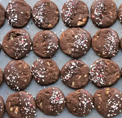 Mint Shortbread Cookies