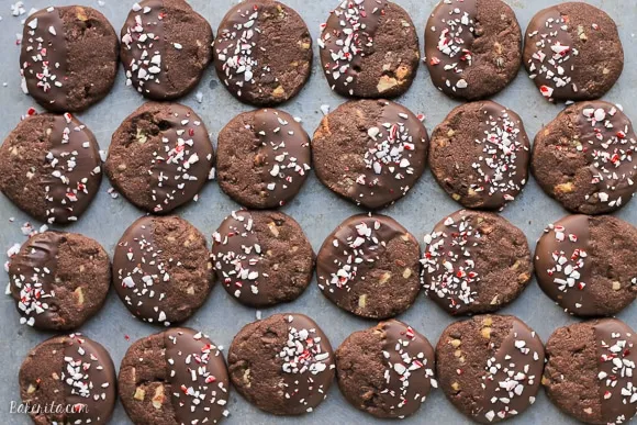 Mint Shortbread Cookies