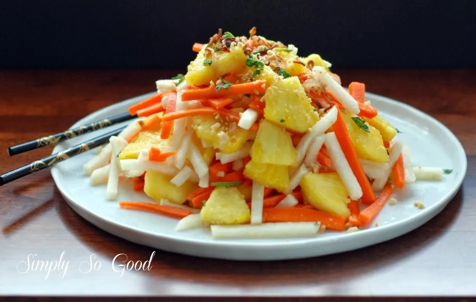 Minted Carrots With Pineapple