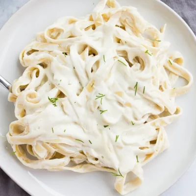 Mock Chicken Fettuccine Alfredo Using