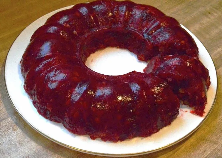 Moms Thanksgiving Cranberry Jello