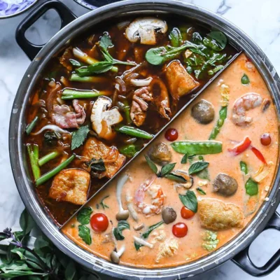 Mongolian Hotpot With Chicken And