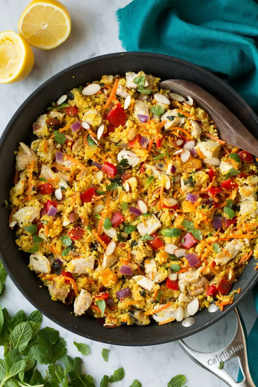 Moroccan Chicken And Veggie Skillet