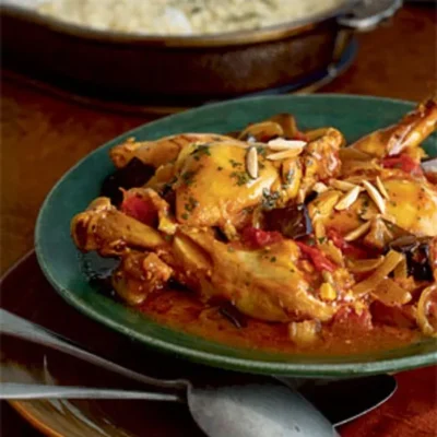 Moroccan Chicken With Eggplants