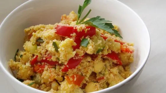 Moroccan-Inspired Spicy Vegetable Couscous Delight