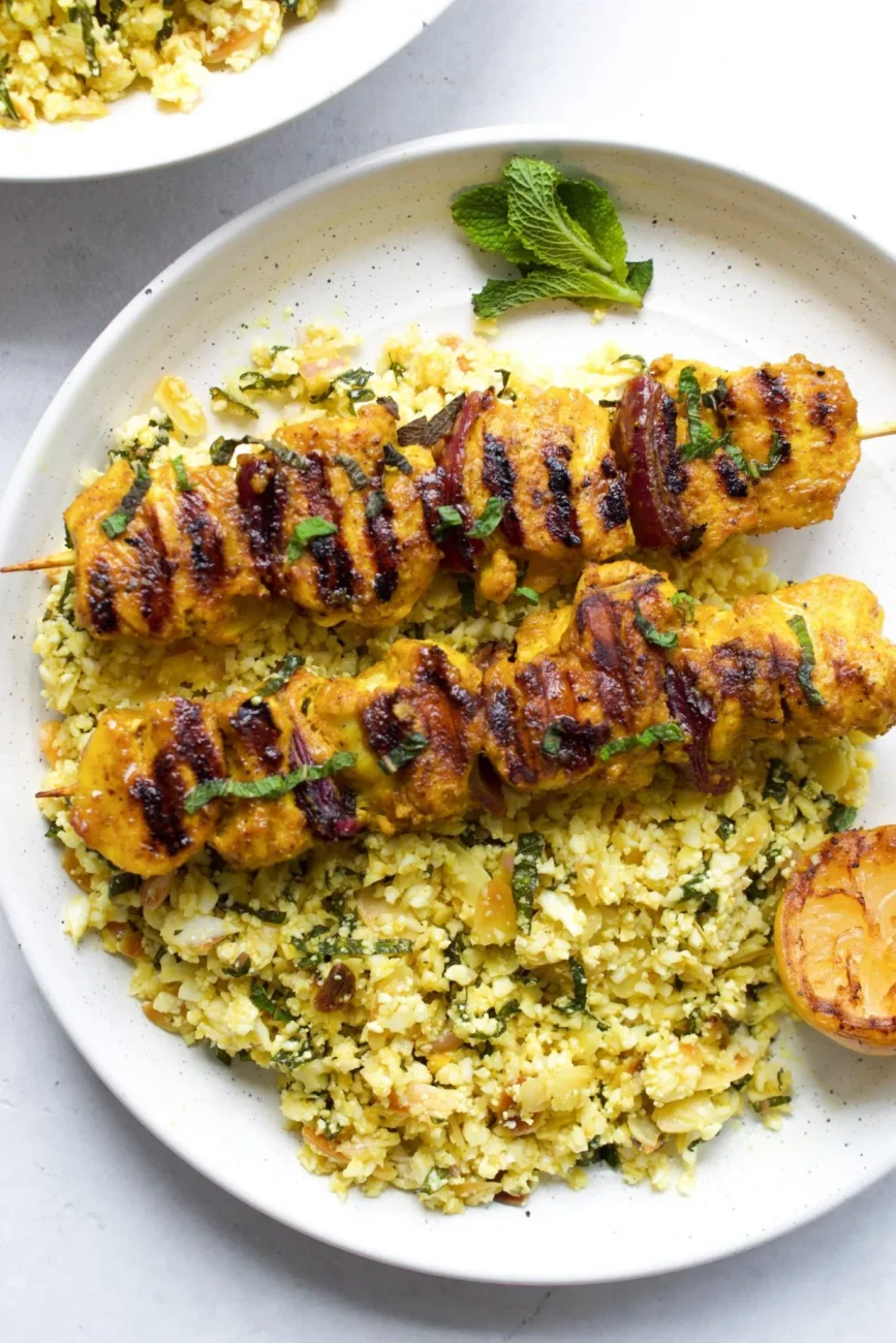 Moroccan Spiced Chicken Kebabs