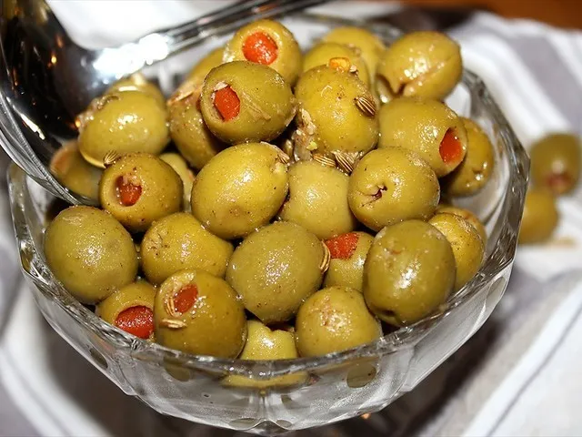 Moroccan Spiced Green Olives