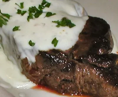 Mouthwatering Steak With Creamy Roquefort Sauce Recipe