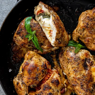 Mozzarella-Stuffed Chicken With Tomato Infusion