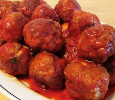 Mozzarella- Stuffed Meatballs