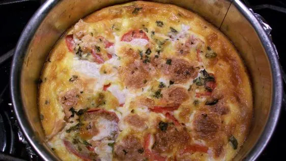 Mozzarella, Tomato And Basil Quiche