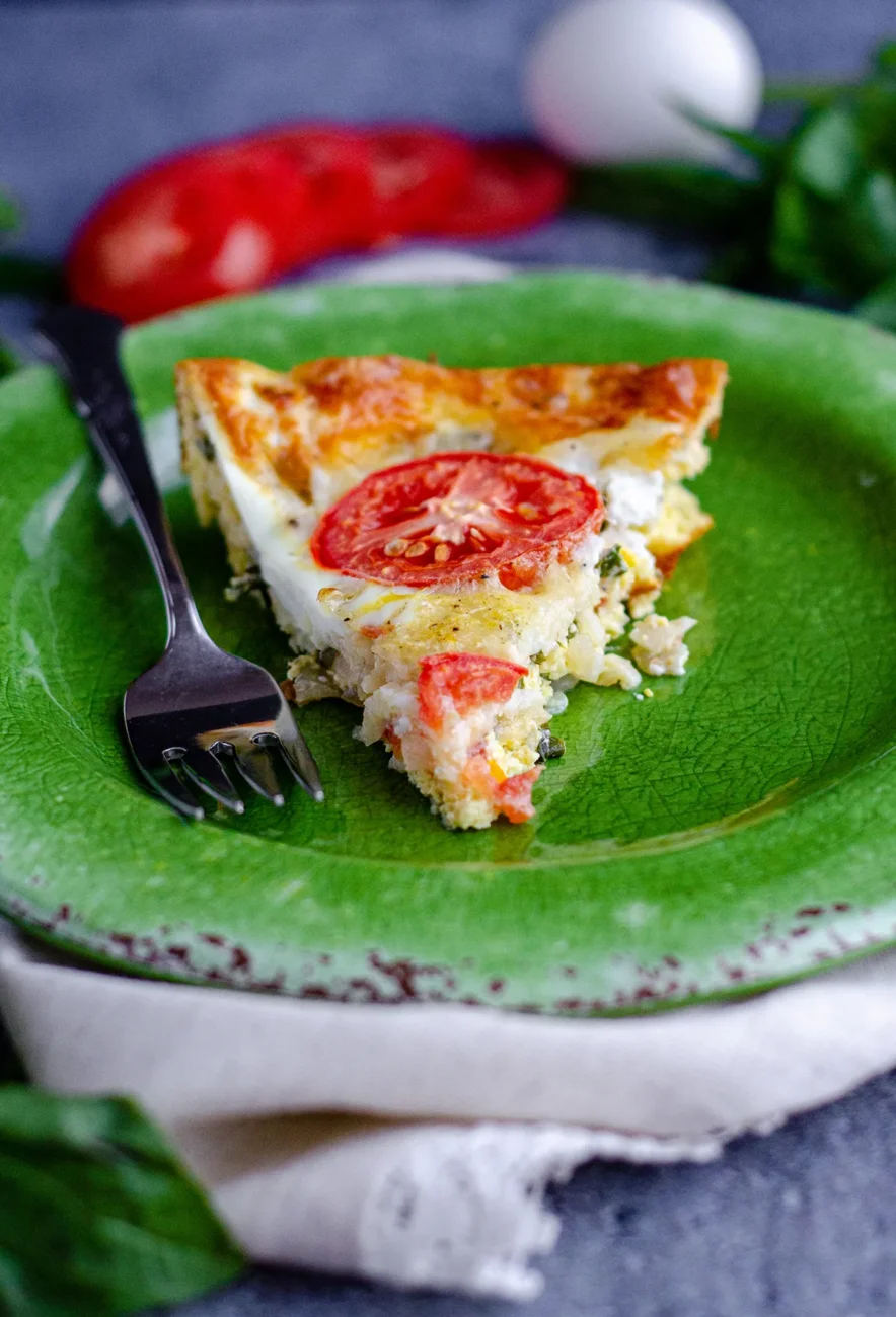 Mozzarella, Tomato And Basil Quiche