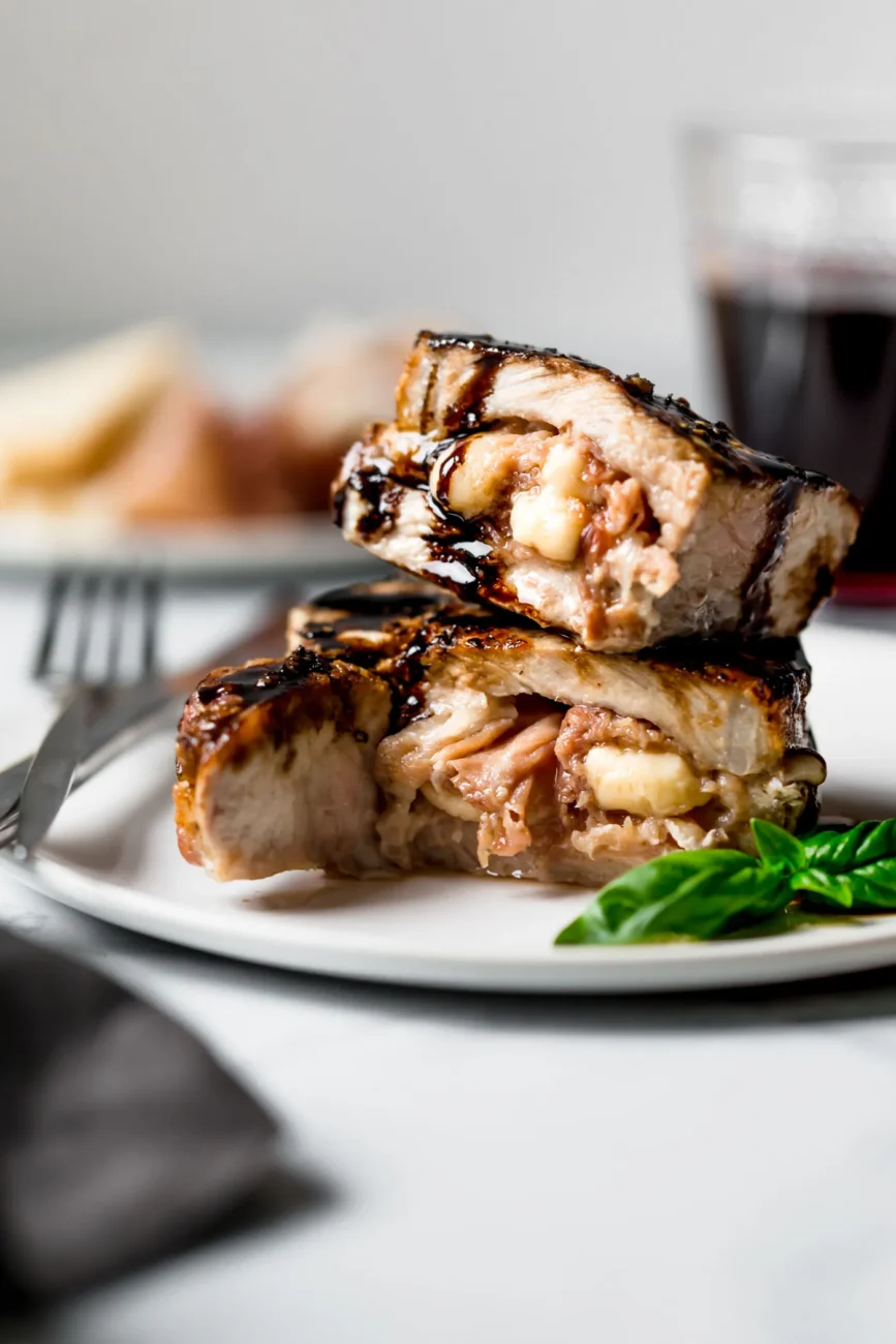 Mozzarella and Prosciutto Stuffed Pork Chops Recipe