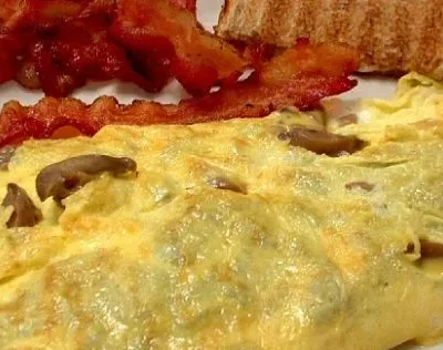 Mushroom And Gruyere Cheese Omelet