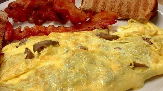 Mushroom And Gruyere Cheese Omelet