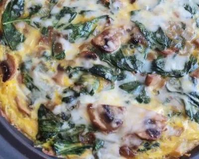 Mushroom And Spinach Quiche With Potato