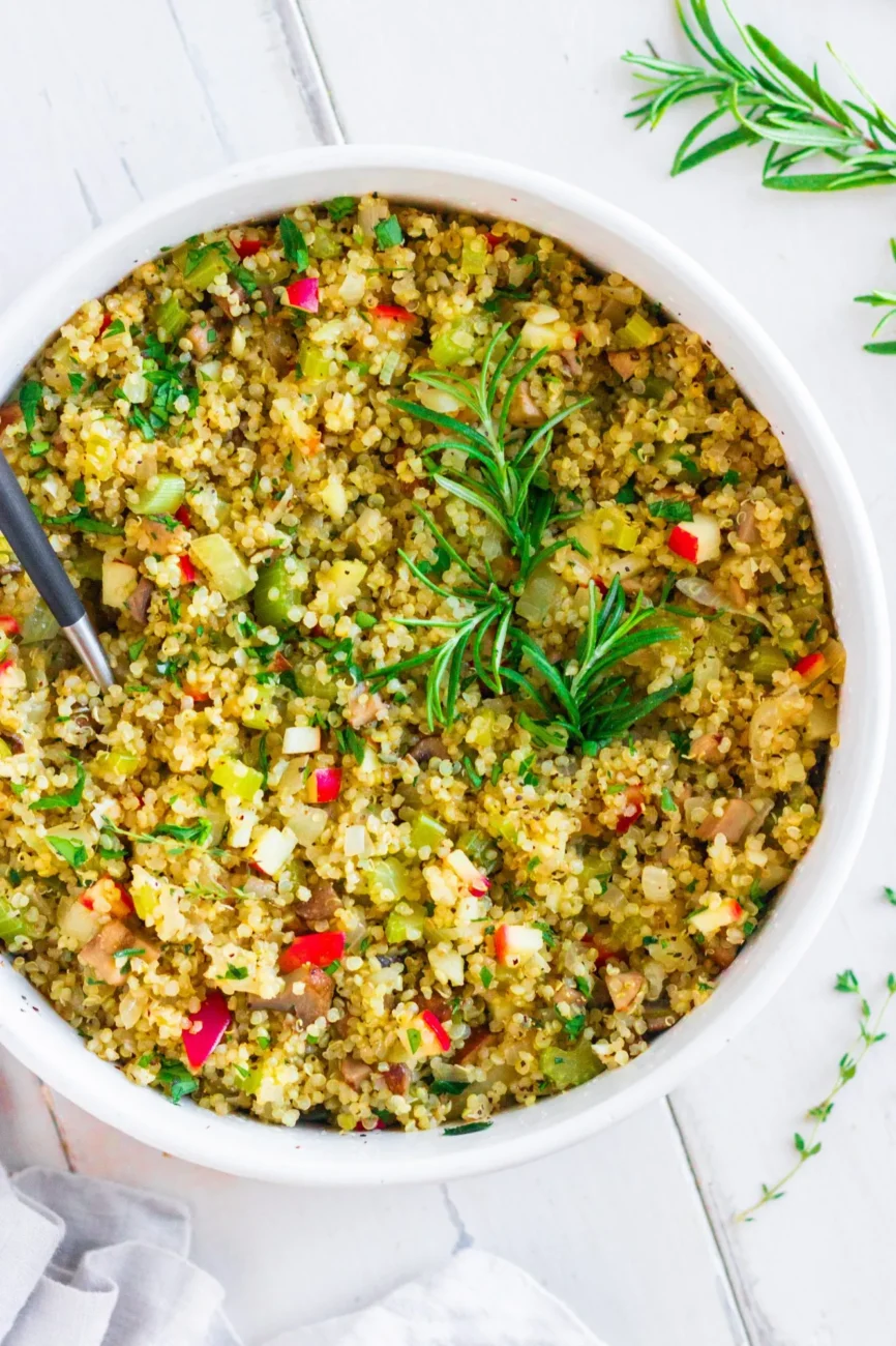 Mushroom Fennel Quinoa Stuffing