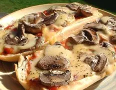 Mushroom- Gouda French Bread Pizzas