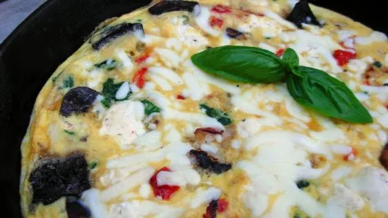 Mushroom Spinach Goat Cheese Frittata