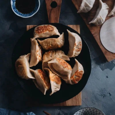 Mushroom Tofu Jiaozi Chinese Dumplings