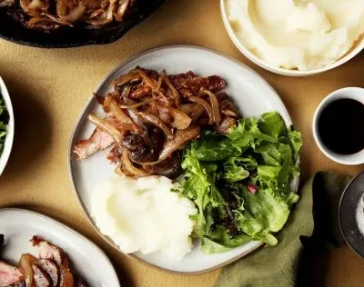 Mushrooms And Onions For Steak