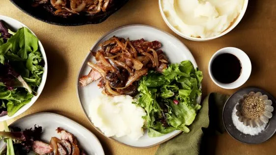 Mushrooms And Onions For Steak