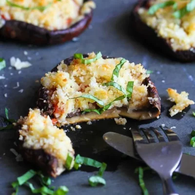 Mushrooms Topped With Tomatoes