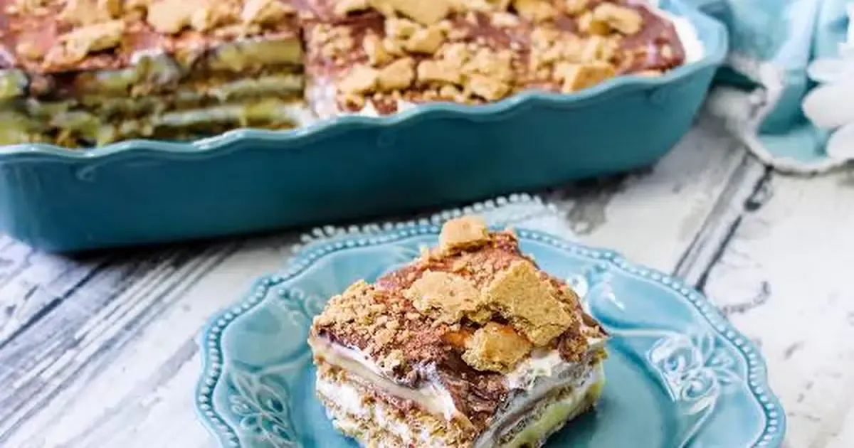 No Bake Pudding Graham Cracker Cake