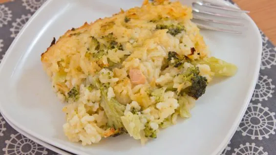 No Cheese-Whiz Broccoli Rice Casserole