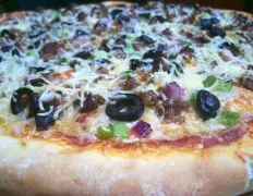 No-Knead Food Processor Thin Crust Pizza