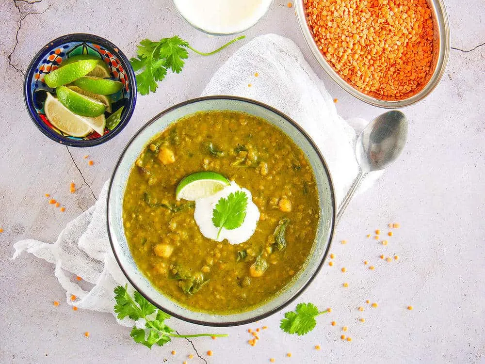 Non-Fat Middle Eastern Greens And Lentil Soup