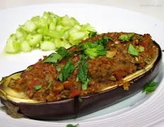 North African Bulgar Stuffed Baby Eggplant